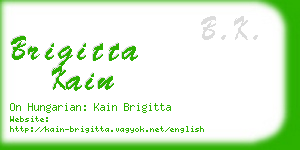 brigitta kain business card